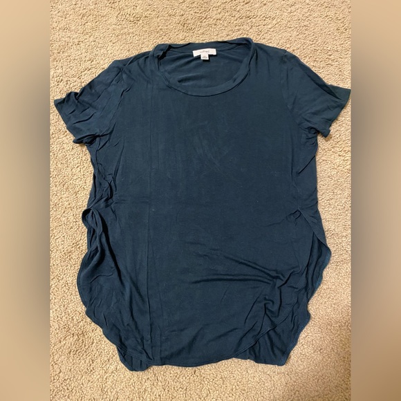 Aritzia Wilfred Black Scoop Neck Pima Cotton Short Sleeve T-shirt - Picture 3 of 4